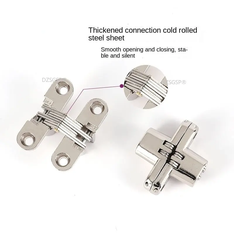 Invisible Hinge 180 Degree material nickel color Invisible Folding Door Soss Hinge