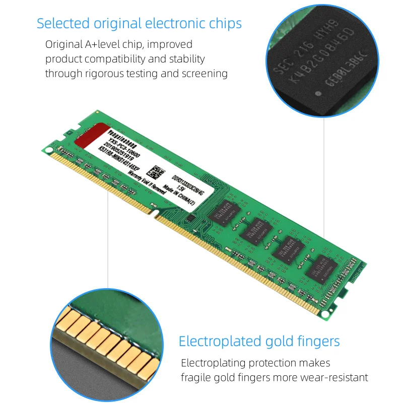 DDR3 RAM 4GB 8GB PC3 1333MHz 1600MHz Universal Desktop Memory DIMM 1.5v voltage