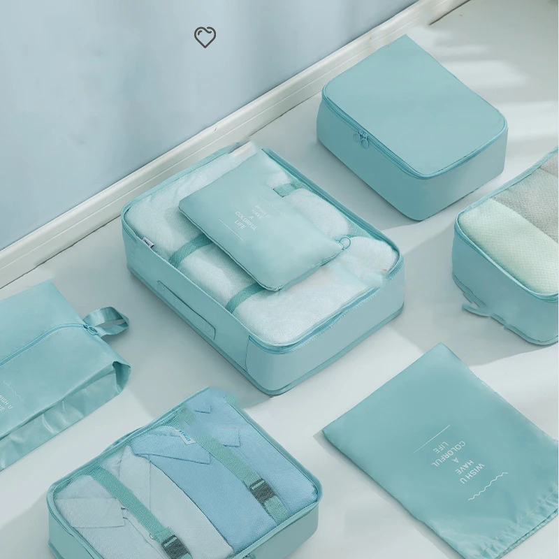 Travel storage bag seven piece set clothing and luggage sorting bag multifunctional clothing packaging and storage
