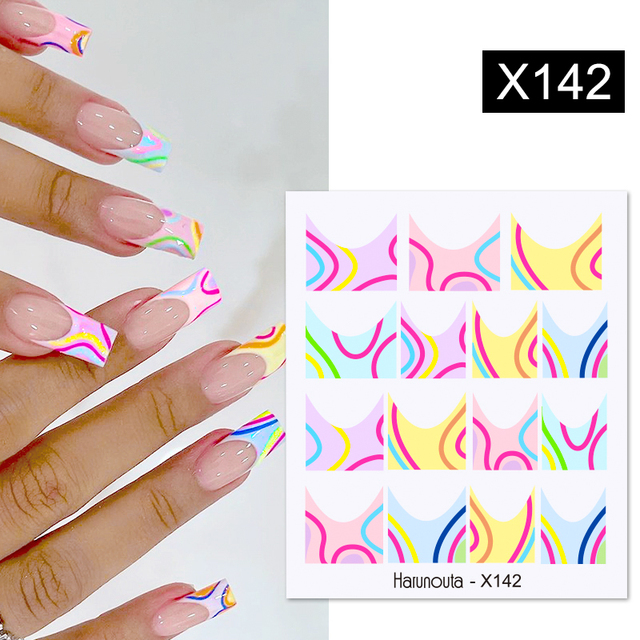 Transfer Nail Stickers Charms Spring Summer Water Sticker For Nails Sliders Flower Leaf Image Tattoo Decal Decoration