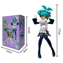 20cm Stylish Hatsune Miku Anime Figure - Fashion Subculture PVC Collectible Doll Toy Christmas Gift (With box)