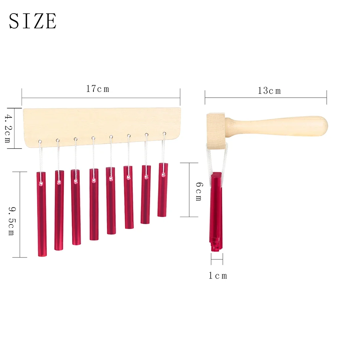 SLADE Orff Wind Chimes Aluminium Solid Wood Material Children's Toys For Early Childhood Education Percussion Instrument Parts