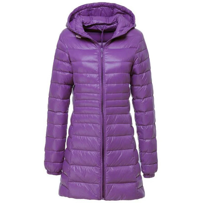 Fashion Parkas 2022 Winter Jacket Women New Arrival Hooded Parka Lightweight Down Long Jackets Chaqueta Mujer Autumn Coats 2XL