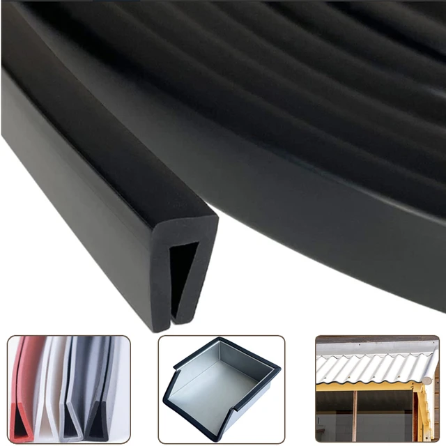 Soft Flexible Door Glass Rubber Weatherstrip U Channel Seal Strip Edge Trim  2