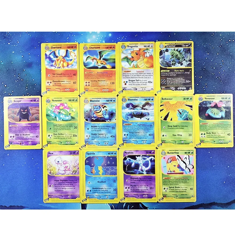 

Pokémon Single Cards 1st Edition E-Card Expedition (EX) Non-Foil Cards Charizard mewtwo blastoise Game Collection PTCG PROXY