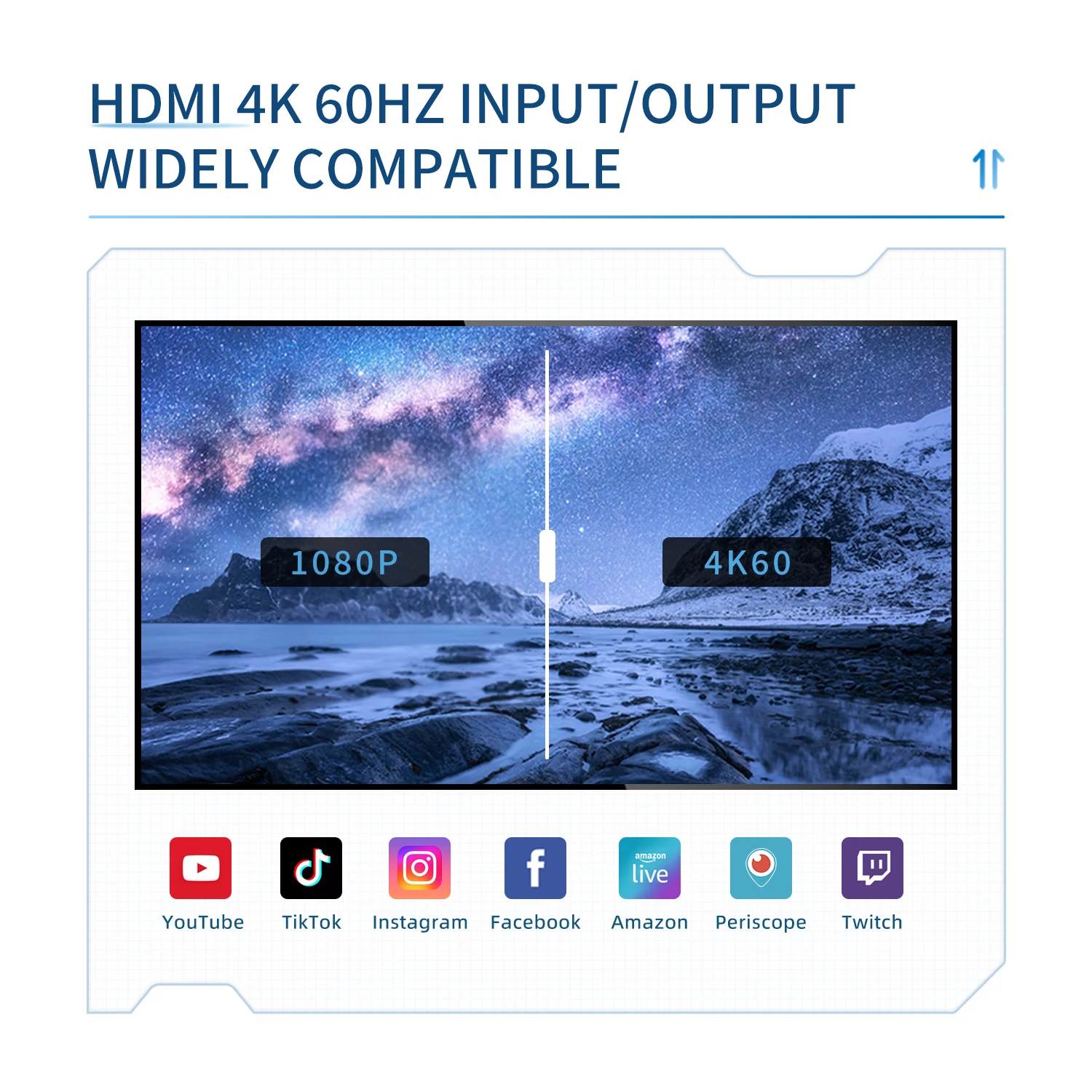 Video Capture Card HDR VRR Game Streaming Equipment 2160p 4K 60fps Loopout HDMI OBS vMix PS5 Grabber Dongle