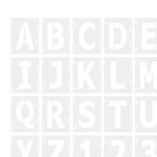 62-Pack 3 Inch Alphabet & Number Stencils – Reusable Cursive Letter Stencils For Painting On Wood, Signs