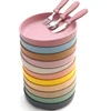 Poplittleone Free Customized Logo Baby Feeding Set Infant Dishes Plate With Sucker Bowl Training Fork Spoon Children's Tableware 2