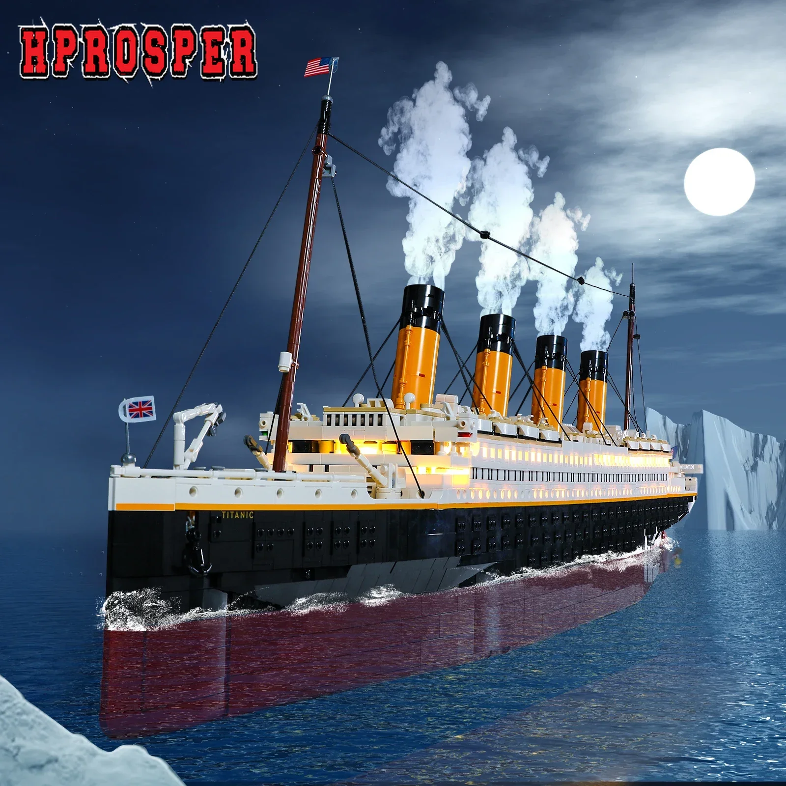 Hprosper Led Light Per 10294 Creator Expert Titanic Lampada Decorativa Con Scatola Batteria (Non Includere Blocchi Di Costruzione Lego)