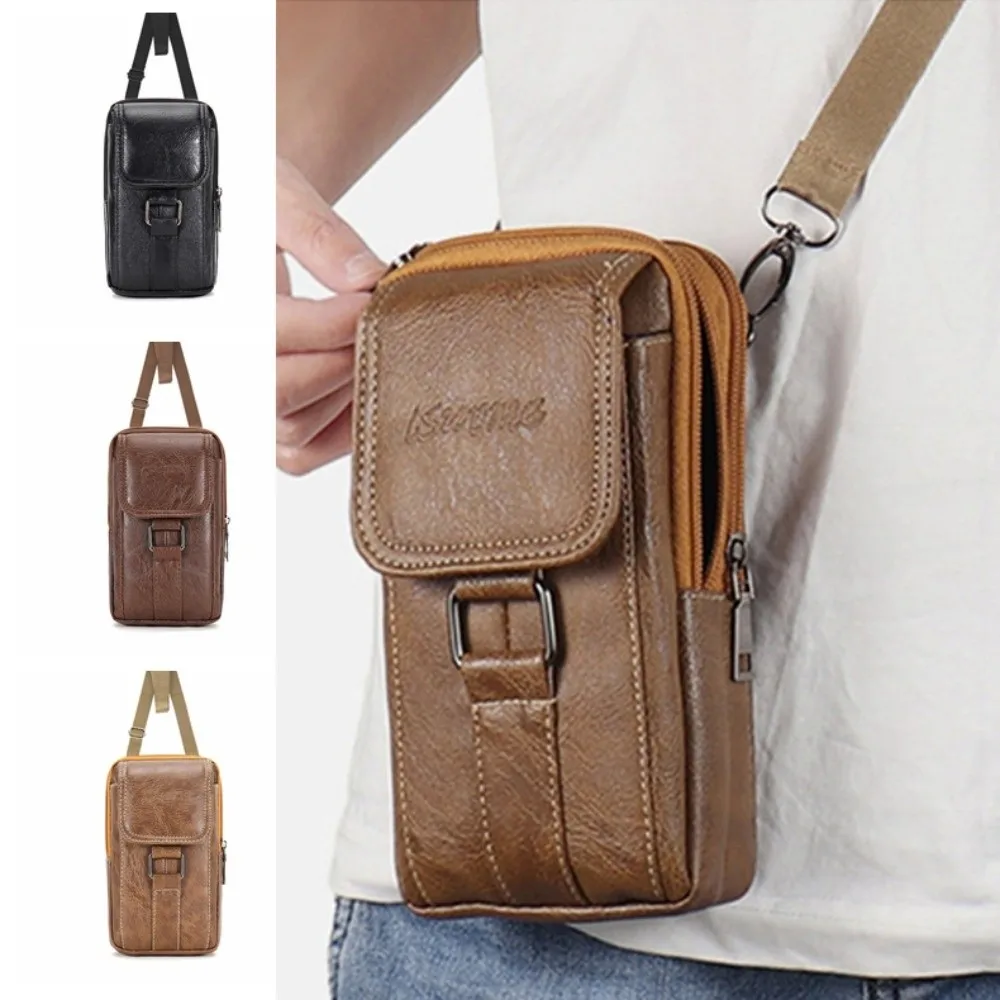 Enhanced Waterproof Double-Layer Phone Pouch with Strap and Metal Buckle