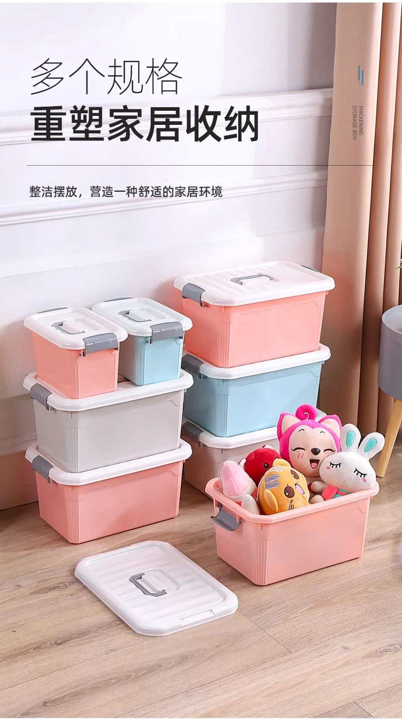 Clothes Storage Box Large Capacity Thickened Toy Organizer Box With Lid  Dustproof Sundries Organizer Home Supply - AliExpress