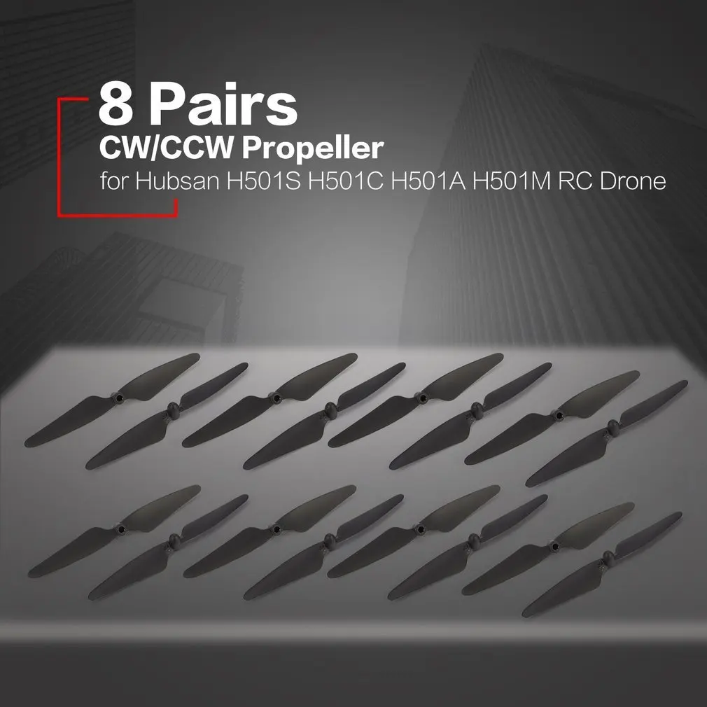 Emballage du lot de 16 pales pour drones Hubsan H501C, H501A et H501M