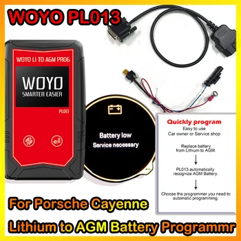 22025 WOYO PL013/PL013 Pro Lithium Battery One-Click Programmer for Porsche Cayenne, coded battery reset tool with one-time activ025 WOYO PL013 And Pro Version For Porsche Cayenne To Lithium Battery One-button Programmer One-time Unlimited Times Auto Tool 1