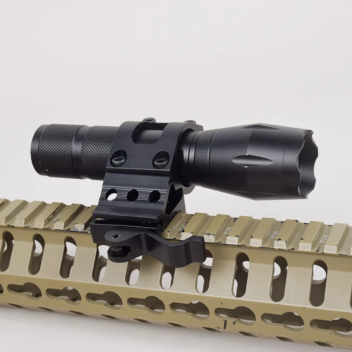 45 Ring Flashlight Holder Mount Fit 20mm Rail Light Laser With RSA GBB QD Quick Release 25.4mm 30mmBase Mount