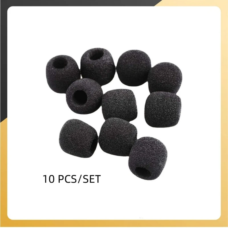 

10Pcs Microphone Foam Windscreen Cover Compatible With Gaming Headset Headworn Mic Protector Foam Windshield Filter Case