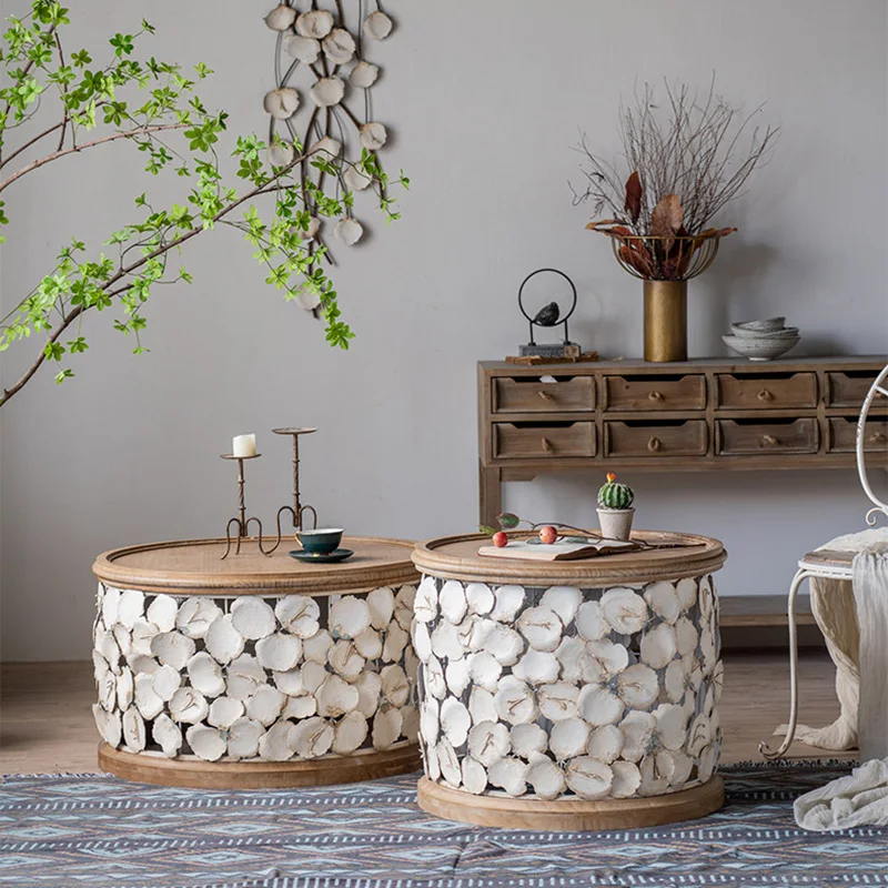 

Настольная приставка, маленький круглый современный угловой столик для гостиной, балкона, спальни в стиле ретро, мебель для ТВ