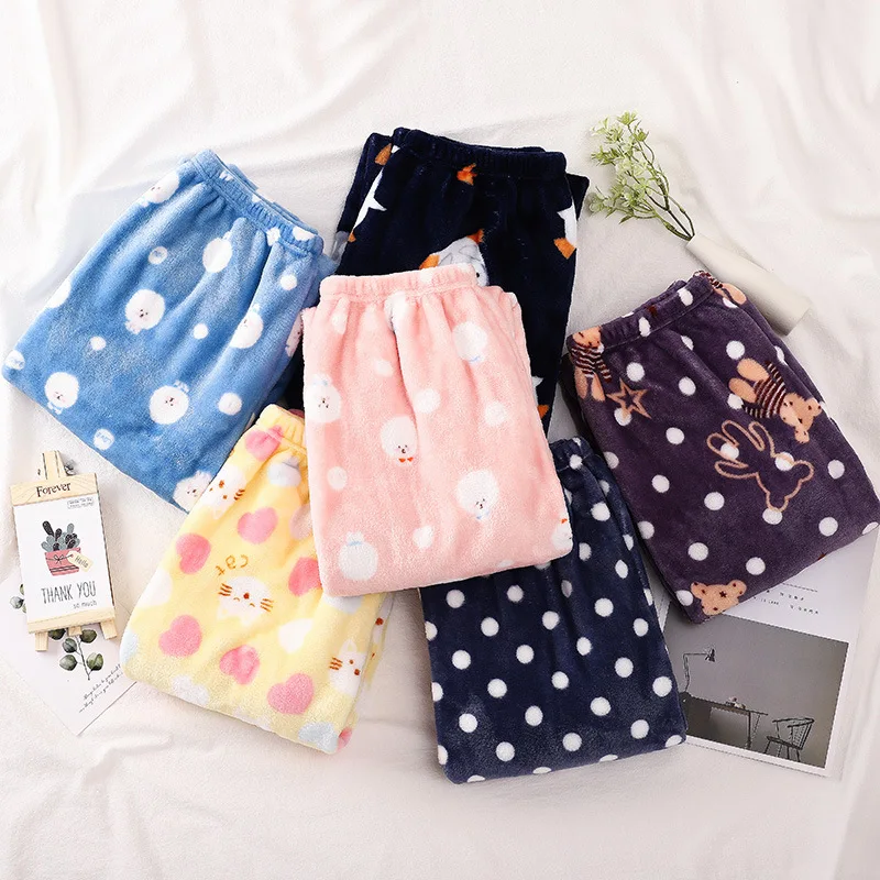 Autumn And Winter Fairy Warm Pants Lazy Person's God Pants Warm Flannel Home Pants Pajama Pants Women's Casual And Comfortable_ecoleips.com