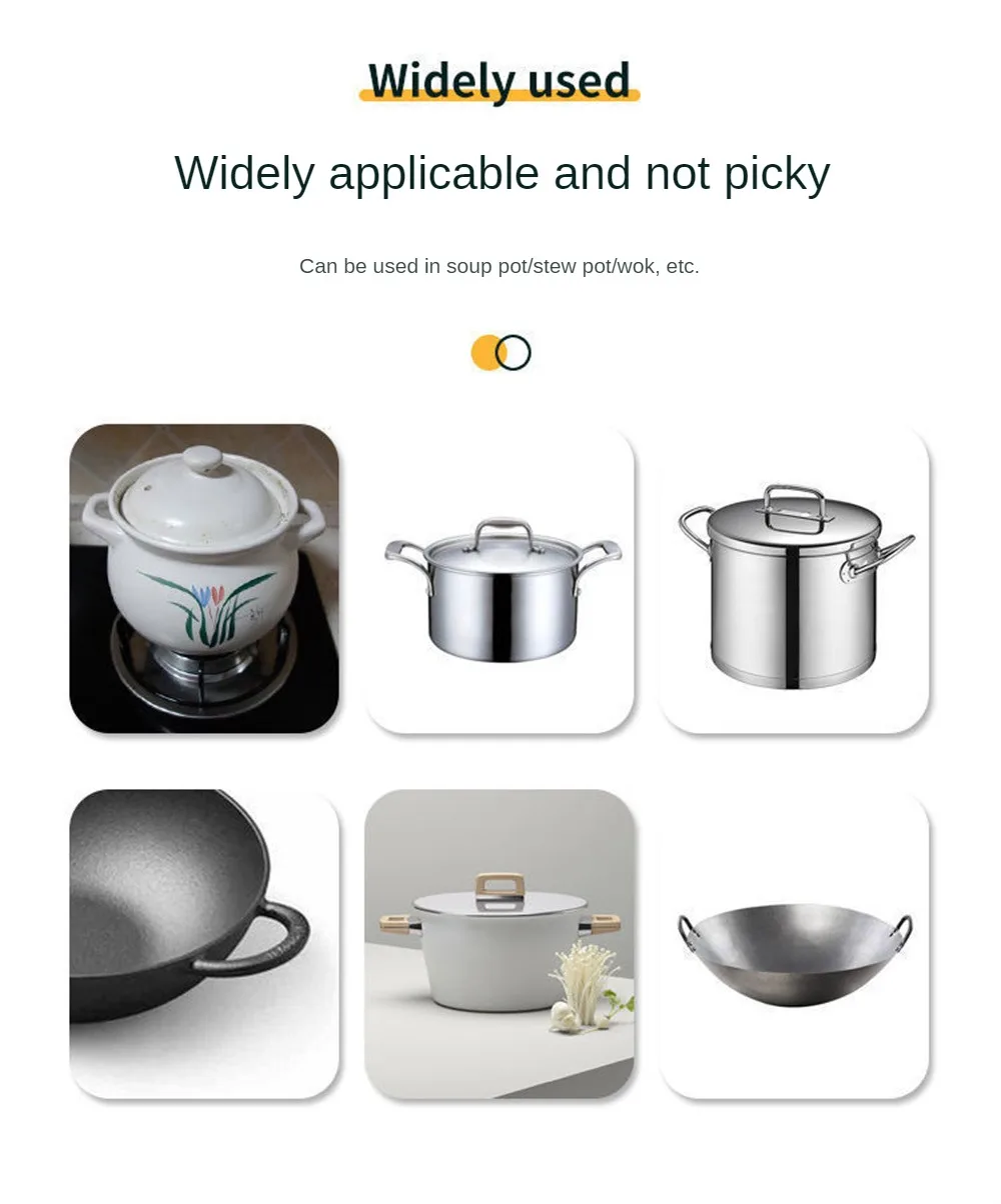 Description Picture 6 of item2/4Pcs Silicone Pan Handle Cover Heat Insulation Covers Pot Ear Clip Non-slip Steamer Casserole Pan Handle Holder Kitchen Tools