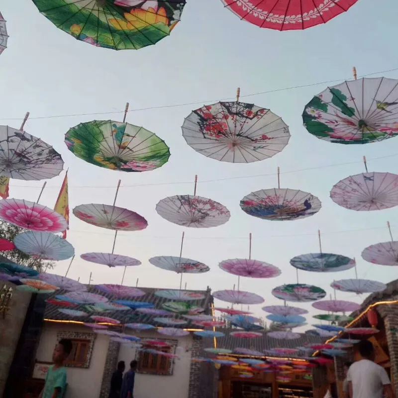 82CM Chinese Style Oil-Paper Umbrella Hanfu Female Rainproof Dance Home Decor Classical paper umbrella