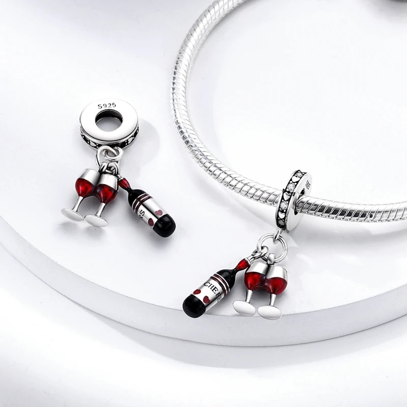 Heiße Verkäufe Original 925 Sterling Silber Charms Perle Ballett Schuhe Bogen Parfüm Kleid Anhänger Fit Armband Armreif Frau Schmuck Geschenk – Detail 17