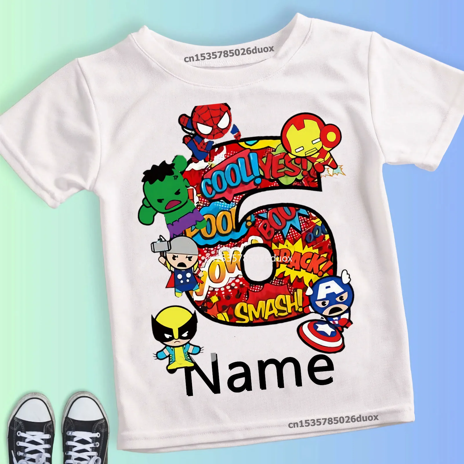 Cumpleaños Playeras Avengers Para Fiestas Infantiles Camisas Para