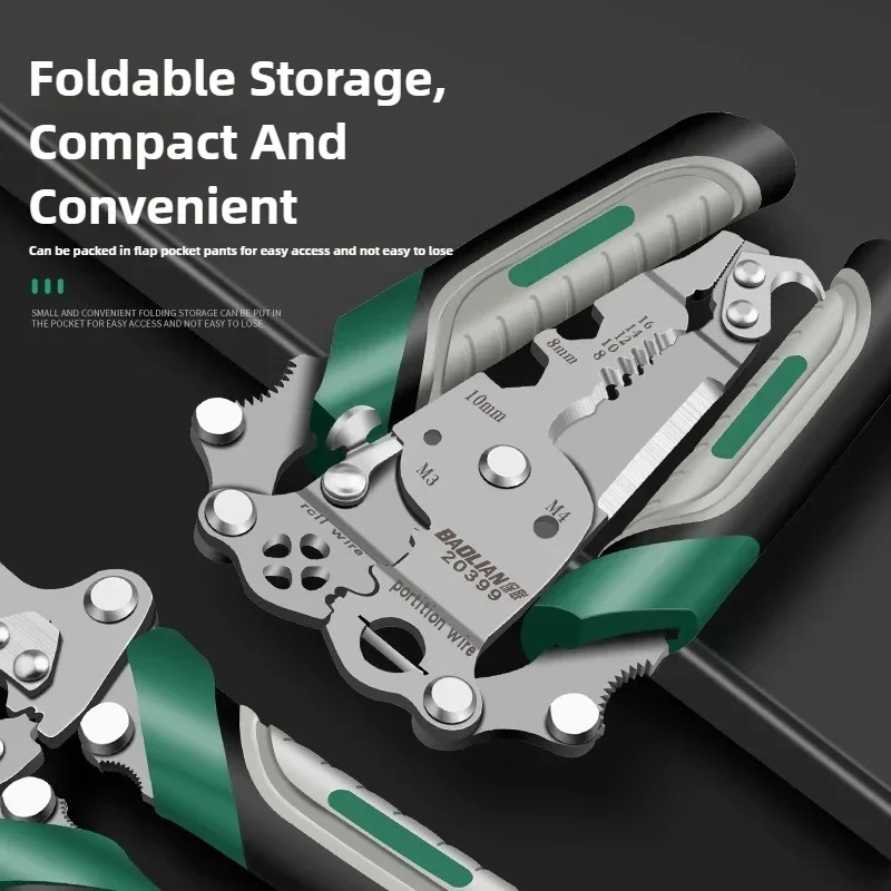 Electrician Wire Crimper Peeler Pliers Cables Stripping Press Plier Terminal Crimping Side Cutting Tool universal pliers