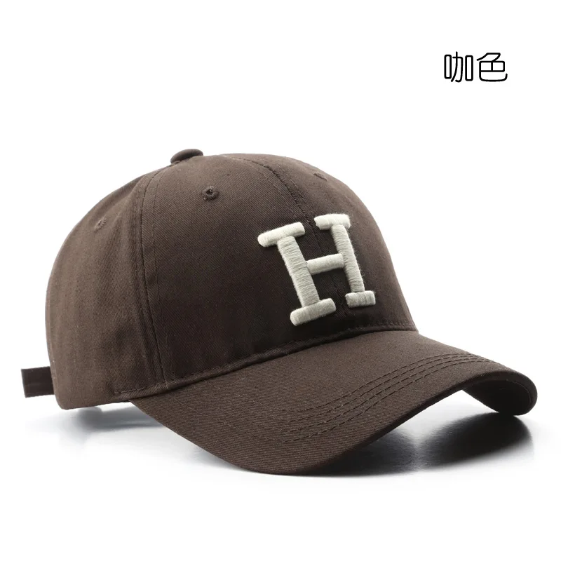 Mode Baumwolle Baseball Caps für Männer Frauen Sommer Buchstabe H bestickt Snapback Hüte Outdoor Sport Papa Hut Gorro_voghion.com