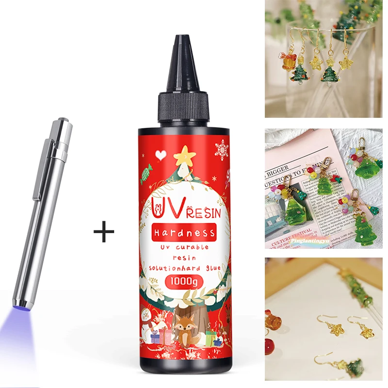 UV 송진 하드 투명 UV 송진 UV 램프, 빠른 건조, DIY 쥬얼리 UV 접착제, 무료 배송 제공 UV 램프, 20g, 50g, 100g, 250g, 1000g 