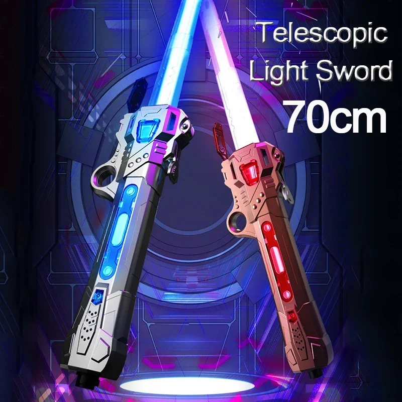 Laser Sword Children Colorful Glowing Telescopic Music 2-in-1 Rotating Decompression Toy Kids Adult Toys