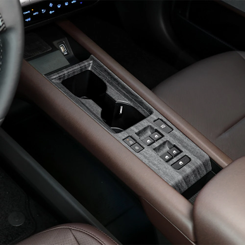 

Matte Wood Grain Style Center Console Panel Sticker Central Control Window Button Cover For Hyundai Ioniq 6 Car Interior
