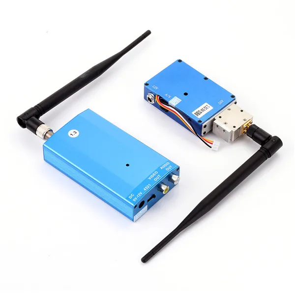 1.3G 1.3Ghz 4CH 5W 5000mw Wireless AV Sender Transmitter Receiver Set Audio Video Transceiver Kit