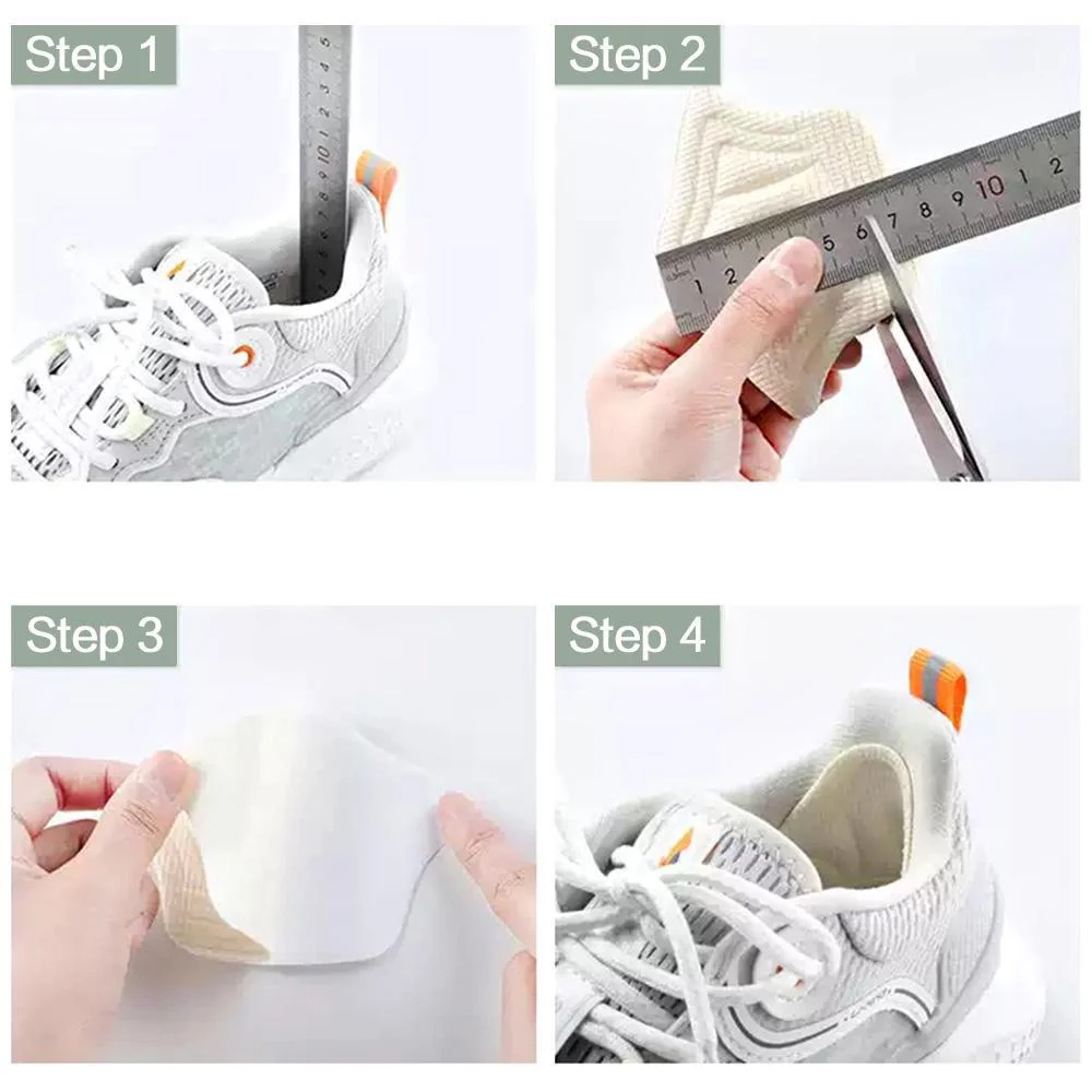 스포츠 신발용 조절 가능한 힐 쿠션 1쌍, 발바닥 보호 및 편안함 제공, 발뒤꿈치 스티커