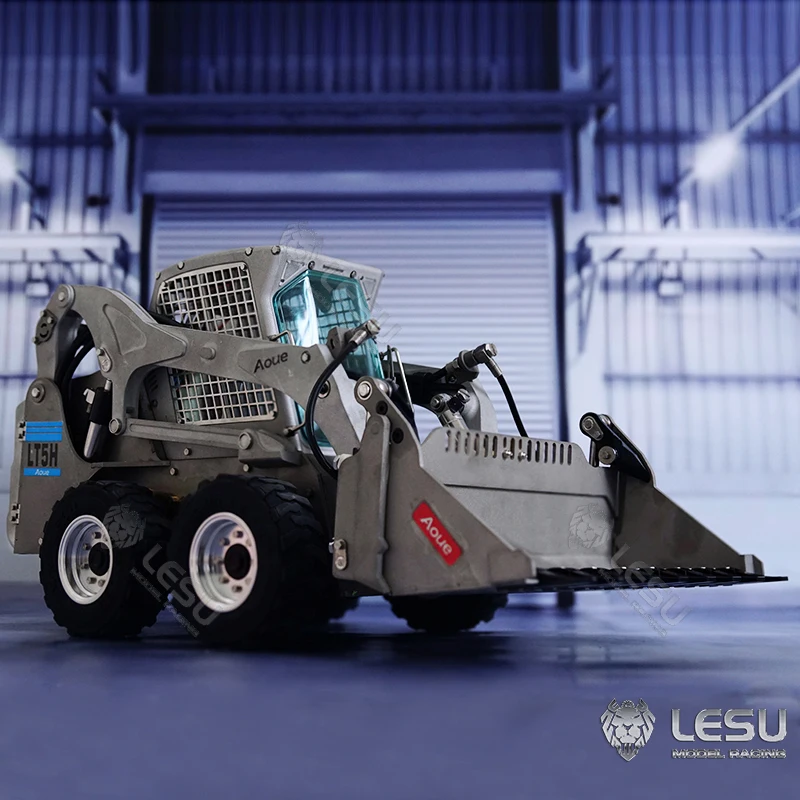 LESU 1/14 Metal Aoue-Lt5H Skid-Steer Hydraulic RC Loader DIY Remote Control Truck Mini Cars Model Toys for Boys Gifts TH20001 6