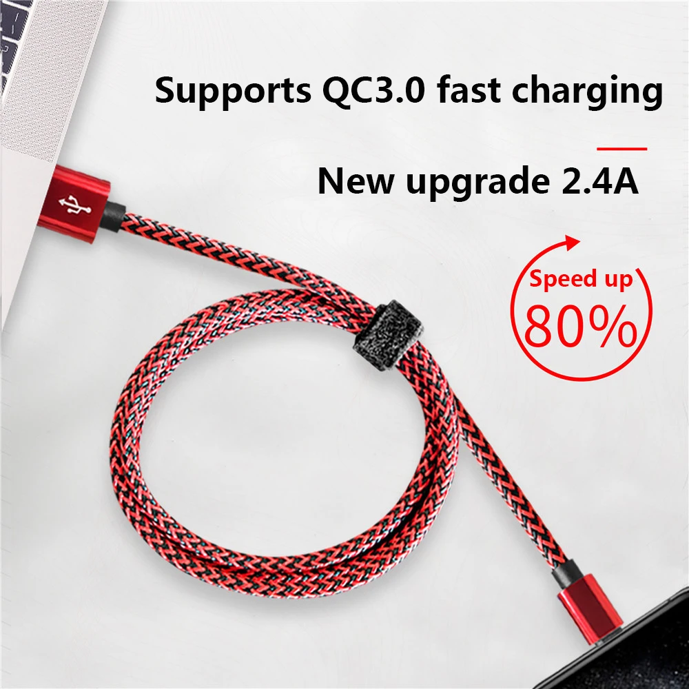 USB Type C Cable Fast Charging Battery Charger Wire Woven Nylon Date Cable 1M 2M 3M Mobile Phone Charger For Samsung Huawei - 3