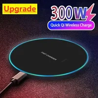 300W Wireless Charger Pad Stand For iPhone 16 15 14 13 12 11 Pro Max Samsung Xiaomi Mobile Phone Fast Wireless Charging Station