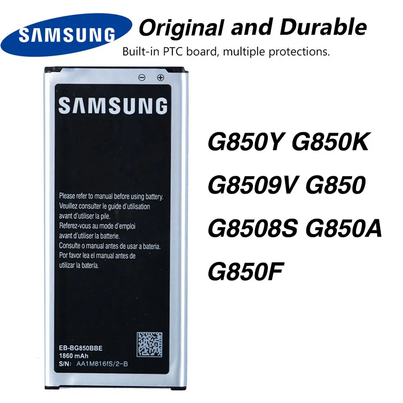 Original EB-BG850BBE Battery For Samsung GALAXY Alpha G850Y G850K G8509V  G850 G8508S G850A G850F 1860mAh NFC - AliExpress