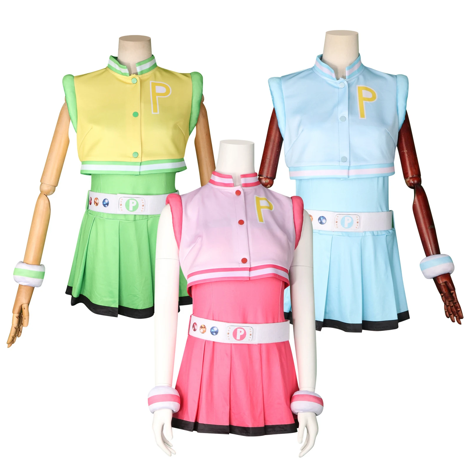 Women Cosplay Costume Flying Girl Polices Costume Women Top Skirts Full Set