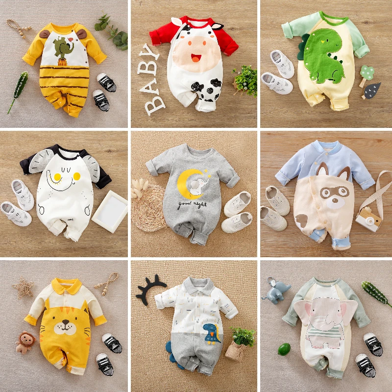 

Комбинезон для новорожденных, с длинным рукавом и принтом в виде динозавра