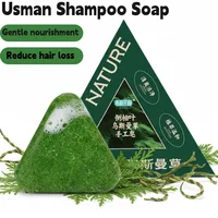 Usman – shampoing, savon nourrissant, contrôle du cuir chevelu, huile, élimine les pellicules, renforce les racines des cheveux, réduit la chute des cheveux, nettoie les soins capillaires, 120g 1