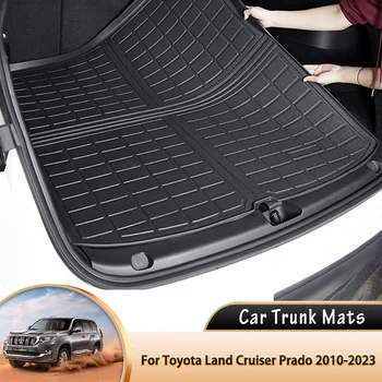 Tappetini per bagagliaio posteriore per auto per Toyota Land Cruiser Prado Lexus GX 400 J150 2010 ~ 2023 Piano impermeabile Vassoio Liner Cargo Boot Tappeto Fango