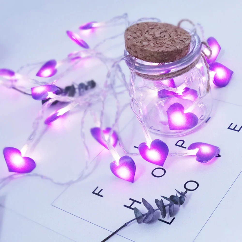 LED Heart Shape String Fairy Lights 3M Fairy Lights Christmas Decoration Garland For Valentines Day Living Room Decoration