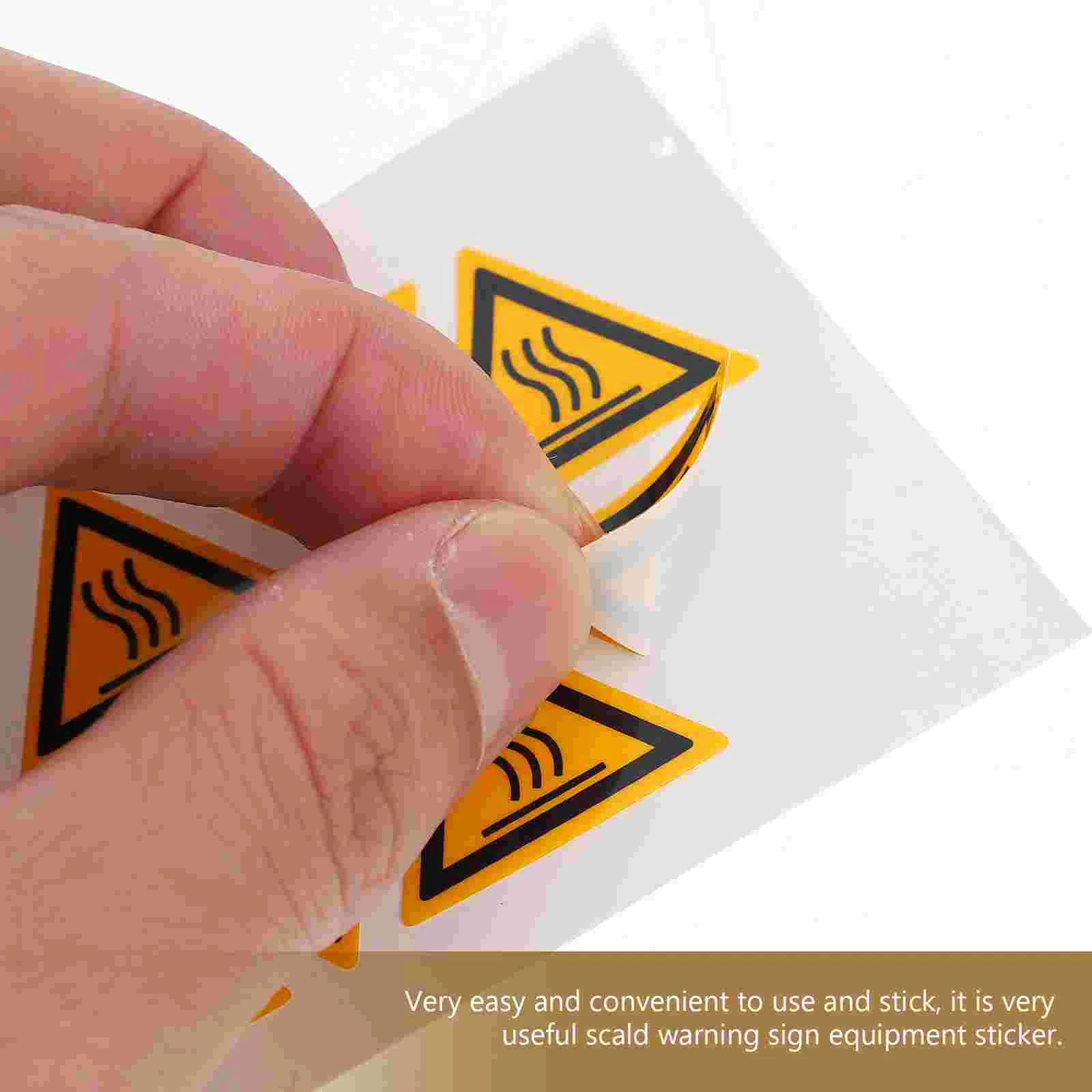 Caution Hot Surface Label Pay Attention to High Temperature Warning Stickers Equipment Scald Decal grounding warning decal