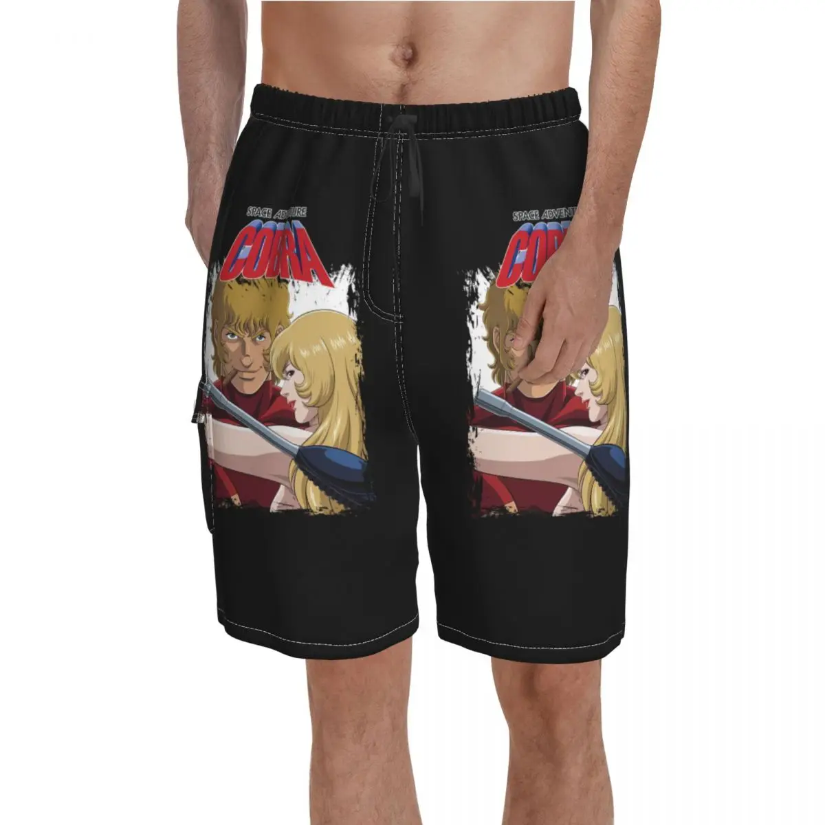 

Space Adventure Cobra Cigar Board Shorts Movie Males Pattern Beach Shorts Hot Sale Design Oversize Swim Trunks