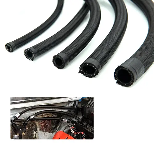 1M/3M/5M/6M AN4 AN6 AN8 AN10 Fuel Hose Oil Gas Cooler Hose Line Pipe Tube Nylon Stainless Steel Braided Inside CPE Rubber - Image 6