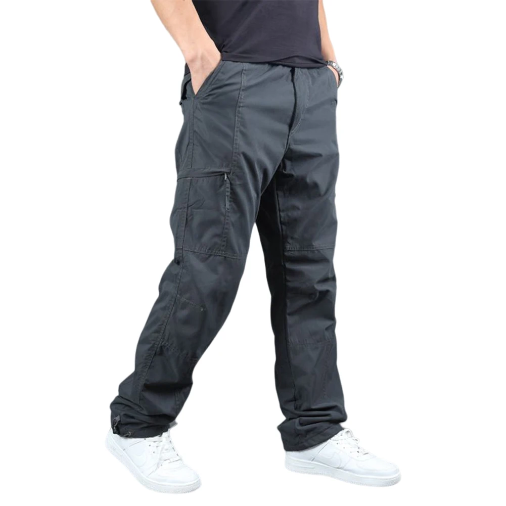 

Relaxed Fit Black Cargos Pants Water Resistant Cargos Pants For Boys Men Casual Pants