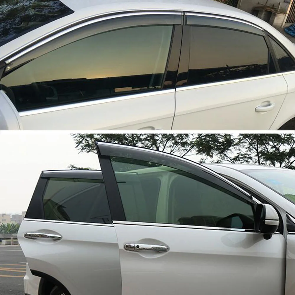 Frame Styling Cover Stick Plastic Window Glass Wind Visor Rain/Sun Guard FOR JAGUAR F-PACE