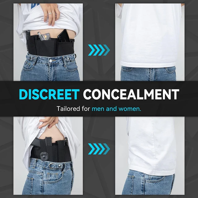 Belly Band Holster For Concealed Carry Waist Pistol Gun Holster