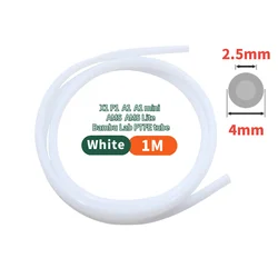 Premium PTFE Bowden Extruder Tube for 3D Printers - 1.75mm Filament (White 1M 2.5x4mm)