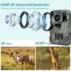 Outdoor Infrared Low Glow Arction Camera 4k 48MP Mini Trail Game Night Vision Waterproof Hunting Camera Wild Photo Trap Cam 4