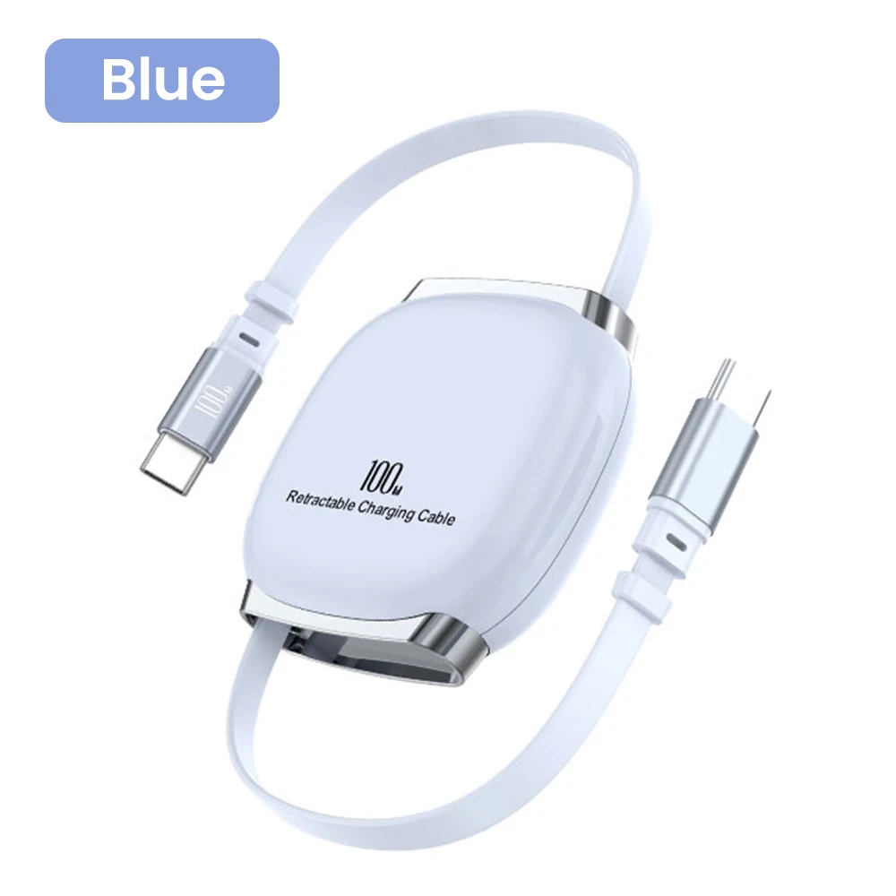 כבל USB C ל-USB C 100W עבור iPhone 16 15 Plus Pro Max כבל מתקפל עבור MacBook iPad כבל מטען מהיר כבל נתונים